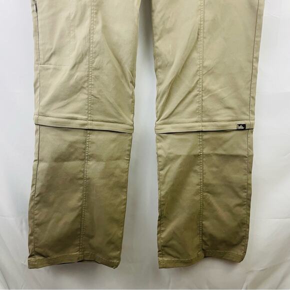 PrAna Monarch Convertible Hiking Pant Zip Off Stretch Drawstring Tan Size 14 - Picture 4 of 13